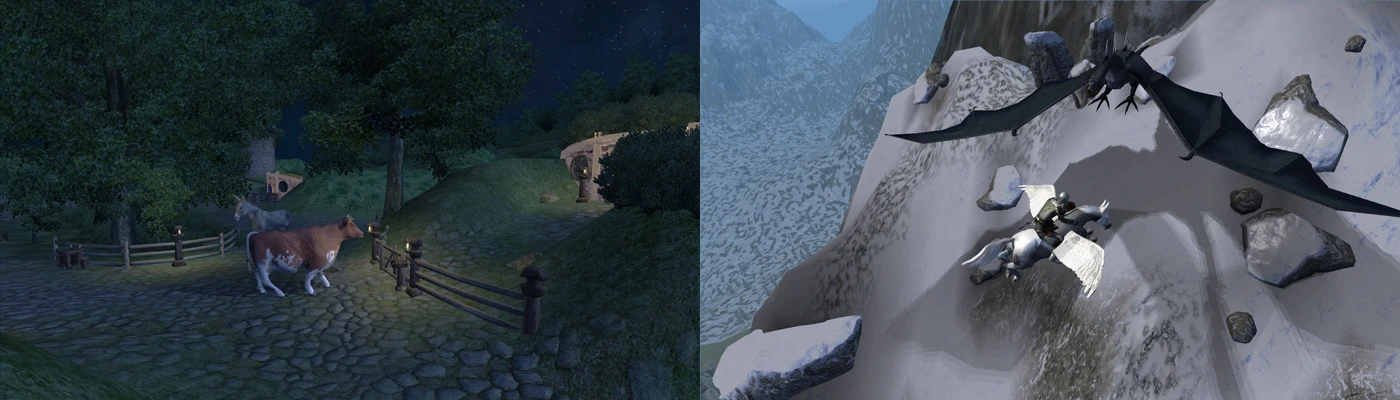 Minas Tirith, and its different levels tunnel through the cliff