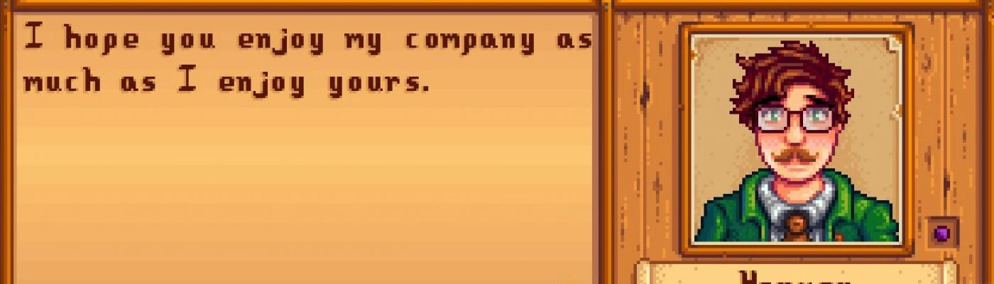 Doki Doki Dialogue - Harvey at Stardew Valley Nexus - Mods and community