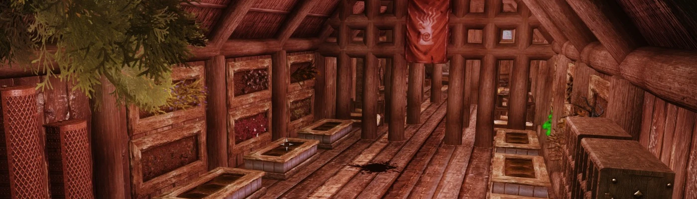 Jai's Skyrim Mods - Alchemy space in the negotiation tent (player home)